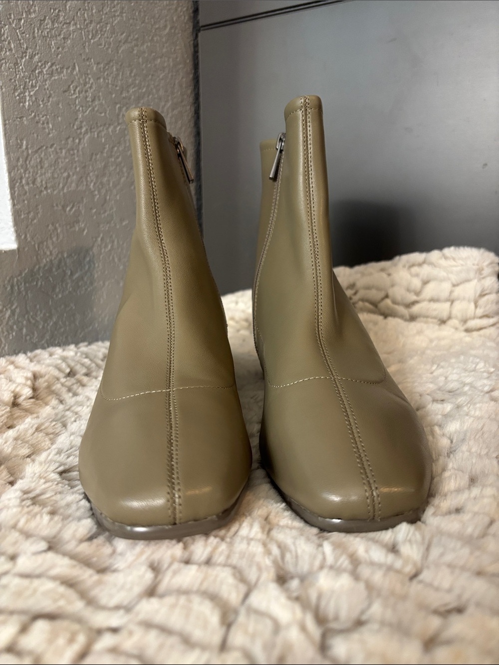 👢SPLENDID soft glove-tanned leather Betty Bootie/ankle boot medium heel ERMINE - Picture 5 of 16